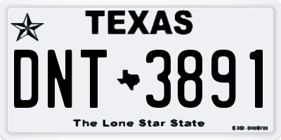 TX license plate DNT3891