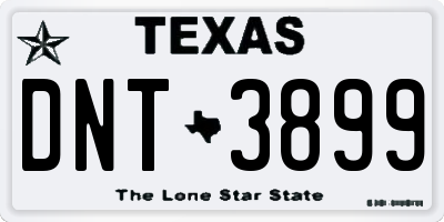 TX license plate DNT3899