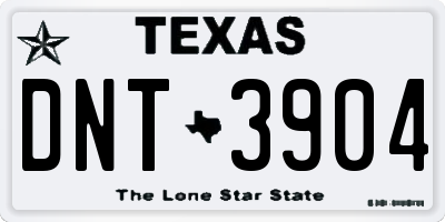 TX license plate DNT3904