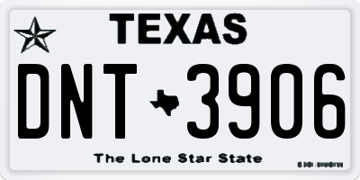 TX license plate DNT3906