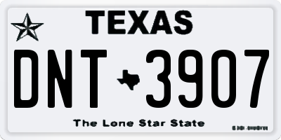 TX license plate DNT3907