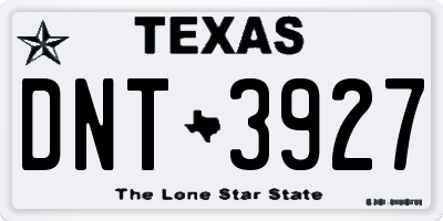 TX license plate DNT3927