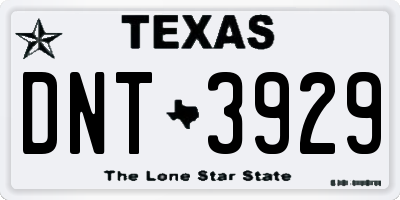 TX license plate DNT3929