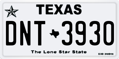 TX license plate DNT3930