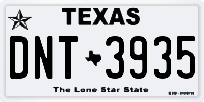 TX license plate DNT3935