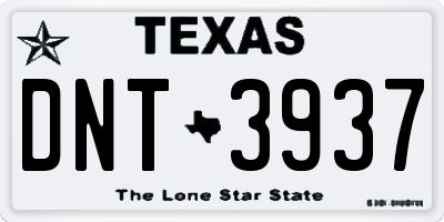 TX license plate DNT3937
