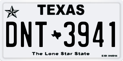 TX license plate DNT3941
