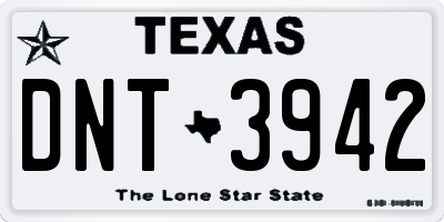 TX license plate DNT3942