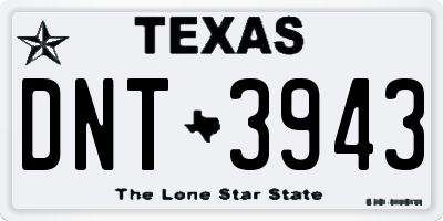 TX license plate DNT3943