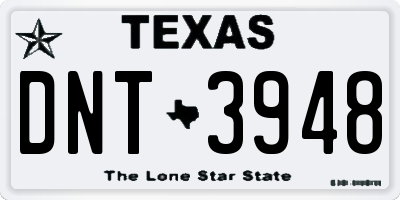 TX license plate DNT3948