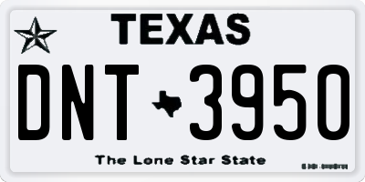 TX license plate DNT3950