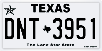 TX license plate DNT3951