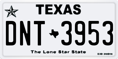 TX license plate DNT3953