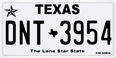 TX license plate DNT3954