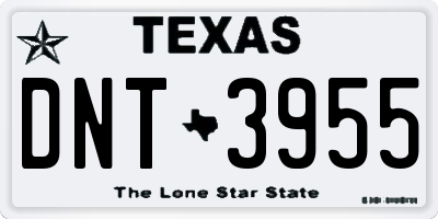 TX license plate DNT3955