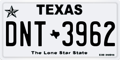 TX license plate DNT3962