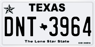 TX license plate DNT3964