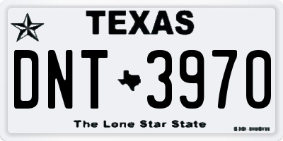 TX license plate DNT3970