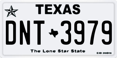 TX license plate DNT3979