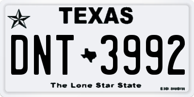 TX license plate DNT3992