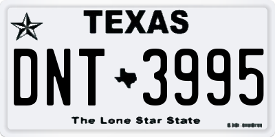 TX license plate DNT3995