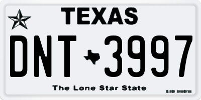 TX license plate DNT3997