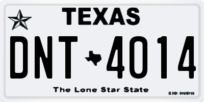 TX license plate DNT4014