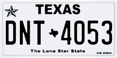 TX license plate DNT4053