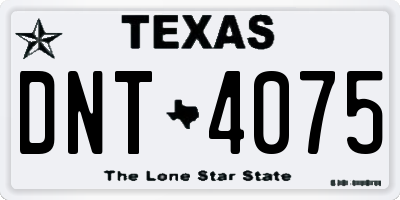 TX license plate DNT4075