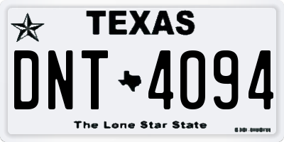 TX license plate DNT4094