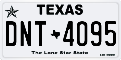 TX license plate DNT4095