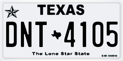 TX license plate DNT4105