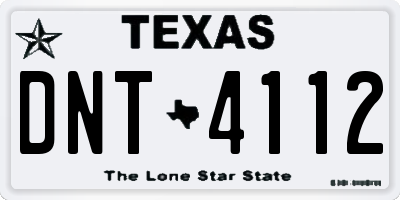 TX license plate DNT4112