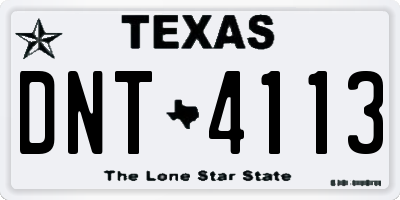 TX license plate DNT4113