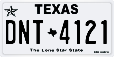 TX license plate DNT4121