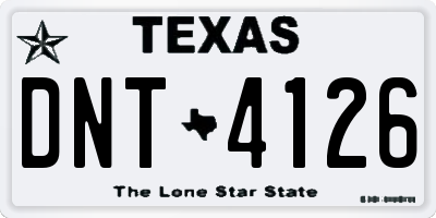 TX license plate DNT4126
