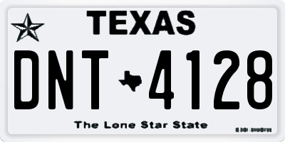 TX license plate DNT4128