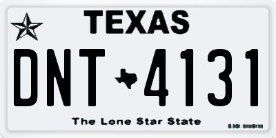 TX license plate DNT4131