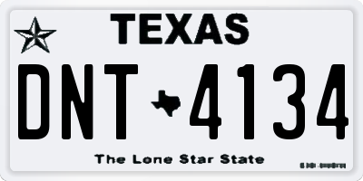 TX license plate DNT4134