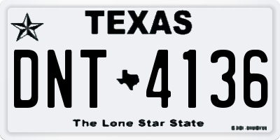 TX license plate DNT4136