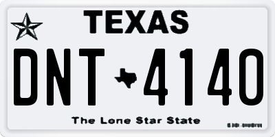 TX license plate DNT4140