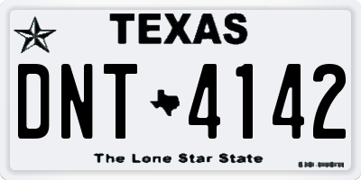 TX license plate DNT4142