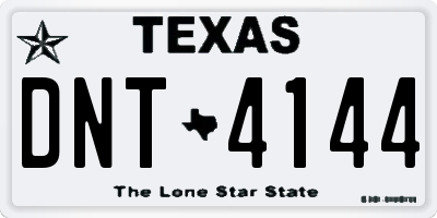 TX license plate DNT4144