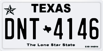 TX license plate DNT4146