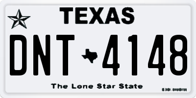 TX license plate DNT4148