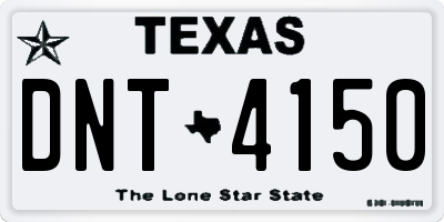TX license plate DNT4150