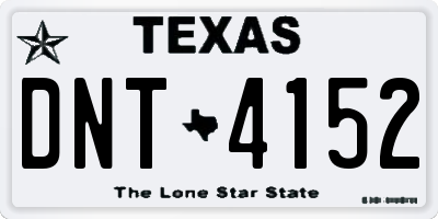 TX license plate DNT4152