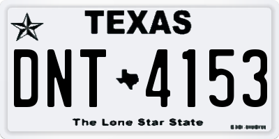 TX license plate DNT4153