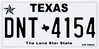 TX license plate DNT4154
