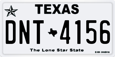 TX license plate DNT4156